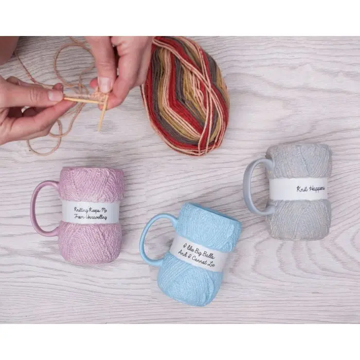 Knitting Mug Red Coffee Mug Knit Happens,Custom Knitter's Mug Funny Knitting Mug Engraved Mug,Gift for Her,Crafty Girl--27418-CM06-102