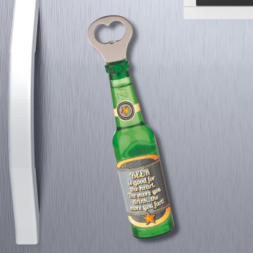 Magnetic Beer Bottle Shaped Bottle Opener - Drink, Heart, Fart