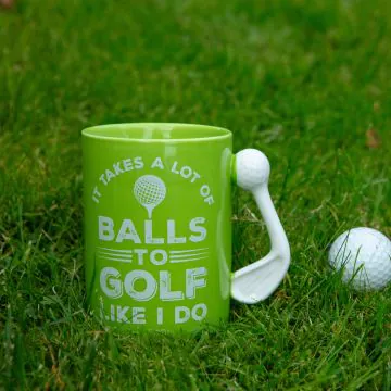 It Takes a Lot of Balls to Golf Like I Do Golf Mug 18Oz