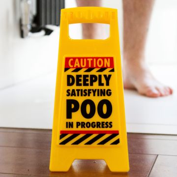 Desk Warning Sign - Satisfying Poo