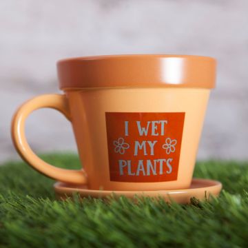 Plant Pot Mug - I Wet My Plants