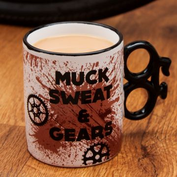 Muck Sweat & Gears 14oz Mug With Bike Shaped Handle