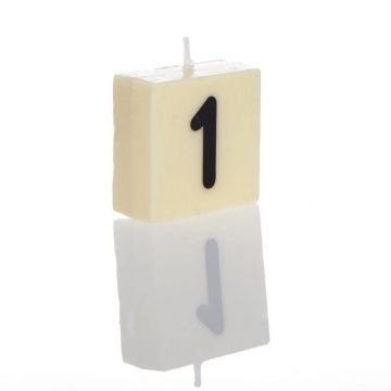 "1" Numbered Candle