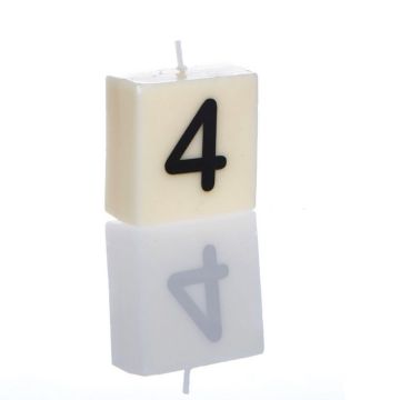 "4" Numbered Candle