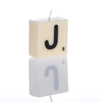 "J" Letter Candle