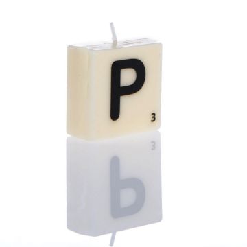 "P" Letter Candle