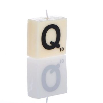 "Q" Letter Candle