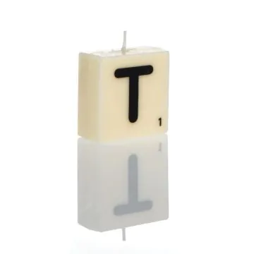 "T" Letter Candle