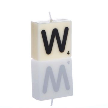 "W" Letter Candle