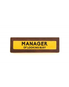 Wooden Desk Sign - Manager
