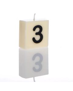"3" Numbered Candle
