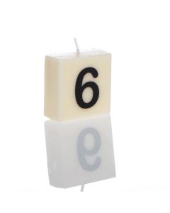 "6" Numbered Candle