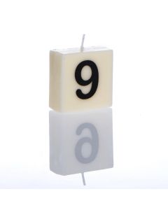 "9" Numbered Candle
