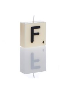 "F" Letter Candle