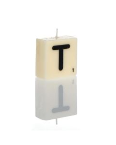 "T" Letter Candle